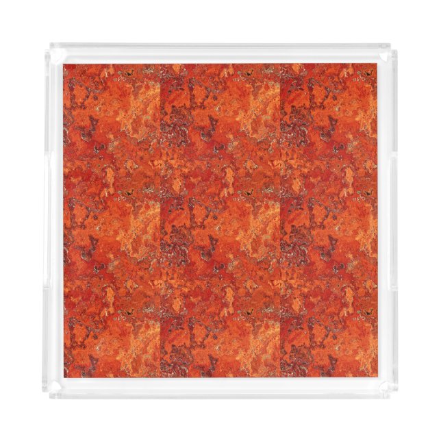 Red Jasper Design Acrylic Tray (Front)