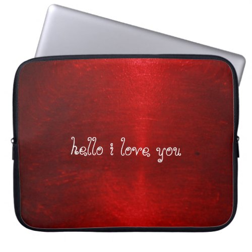 Red Jello Electronics Bag hello i love you 