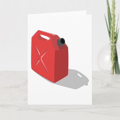 Red Jerrican Greeting Cards
