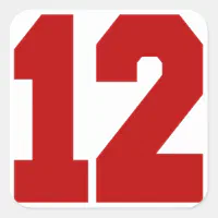 12 number jersey number twelve soccer football' Sticker