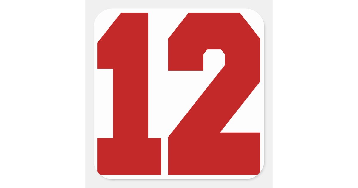 12 number jersey number twelve soccer football' Sticker