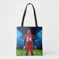 Monogrammed Football Tote Bag