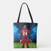 Monogrammed Football Tote Bag