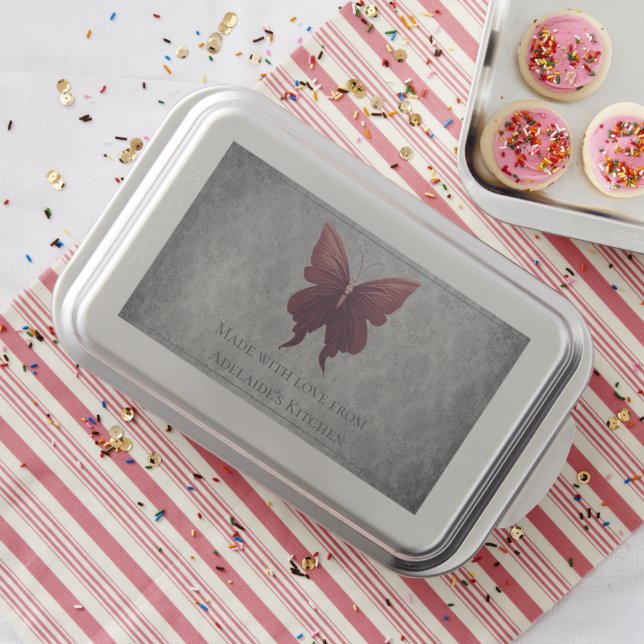 Red Jeweled Butterfly Cake Pan (In Situ)