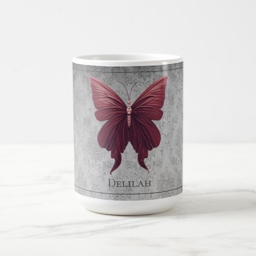 Red Jeweled Butterfly Coffee Mug