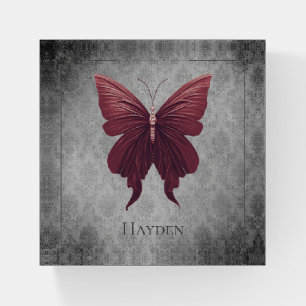 Red Jeweled Butterfly Paperweight