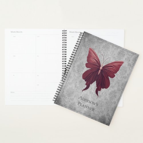 Red Jeweled Butterfly Planner