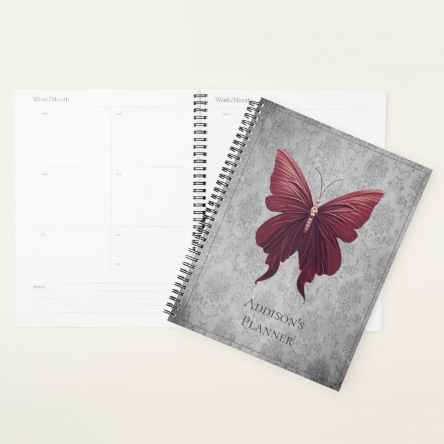 Red Jeweled Butterfly Planner (Display)