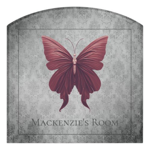 Red Jeweled Dragonfly Door Sign