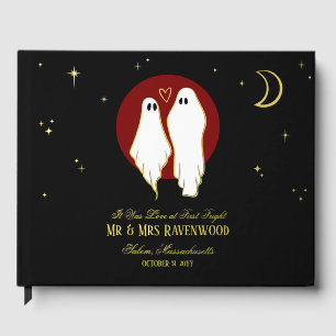 Red Joining of Souls Halloween Wedding Foil Guest Book