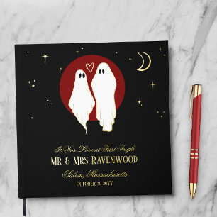Red Joining of Souls Halloween Wedding Foil Guest Book