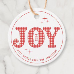 Red Joy Customized New Year Festive Favor Tags