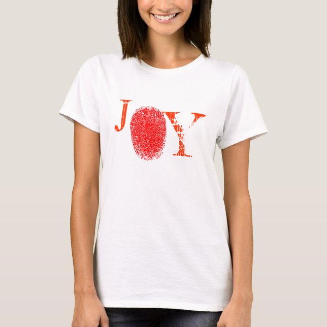 Red Joy Fingerprint T-Shirt (Front)