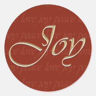 Red Joy Holiday Classic Round Sticker