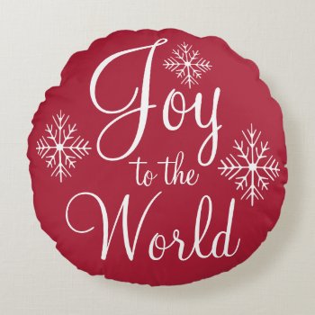 Red Joy To The World Pillow by suncookiez at Zazzle
