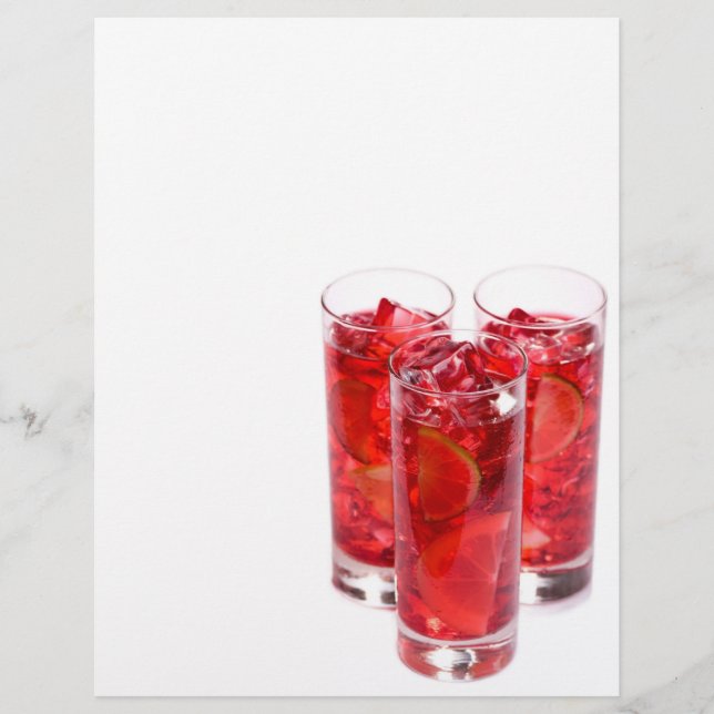 Red juice cocktail flyer (Front)