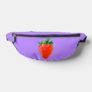 Red Juicy Strawberry in Pop Art Style Fanny Pack