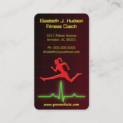 Customizable Fitness Coach / Personal Trainer Business Cards