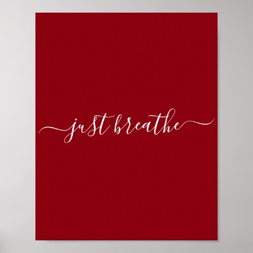 Red Just Breathe Script Poster