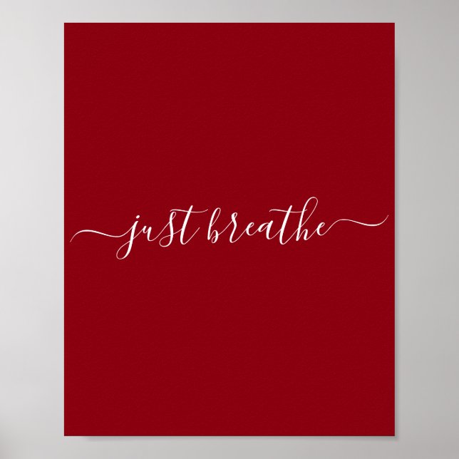 Red Just Breathe Script Poster (Front)