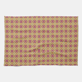 Red Kaleidoscope Kitchen Towel