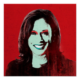 Red Kamala Harris Pop Art Poster