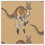 red kangaroo fabric