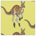 red kangaroo fabric