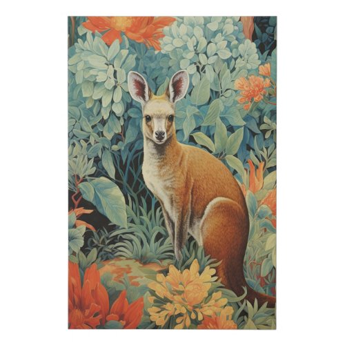 Red Kangaroo in Australian Bush Faux Canvas Print