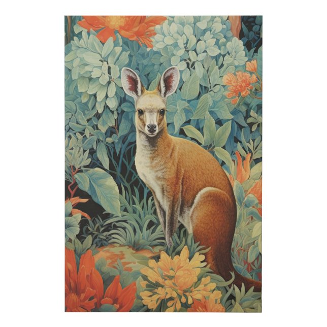Red Kangaroo in Australian Bush Faux Canvas Print (Front)