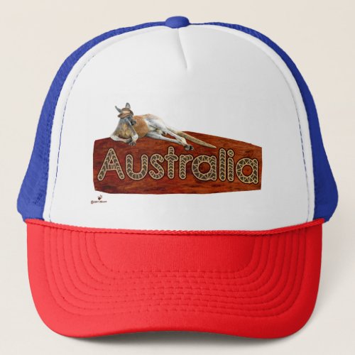 Red Kangaroo In Slouch Hat