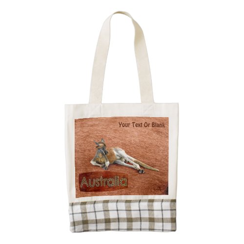 Red Kangaroo In Slouch Hat Zazzle HEART Tote Bag