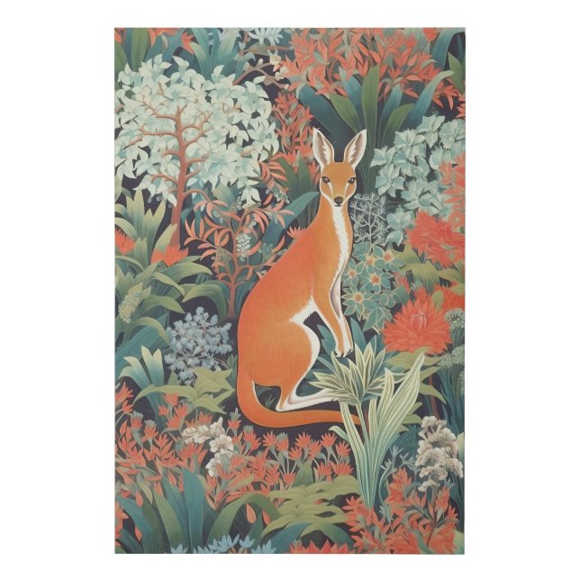 Red Kangaroo in the Australian Bush Faux Canvas Print (Front)