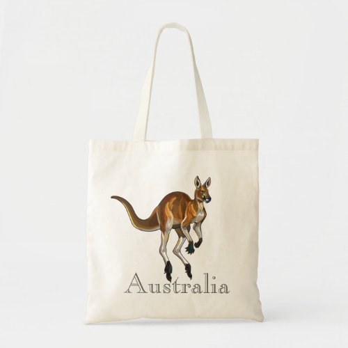 red kangaroo tote bag