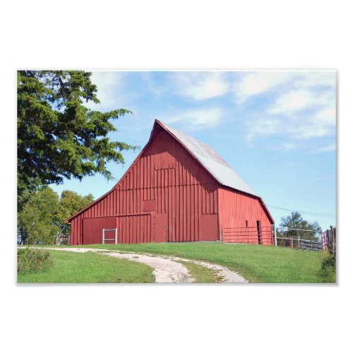 Red Kansas Barn Photo Print