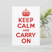 Red Keep Calm and Carry On (Standing Front)