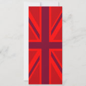 Red Keep Calm And Your Text on Union Jack Flag (Back)