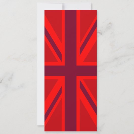 Red Keep Calm And Your Text on Union Jack Flag (Back)