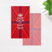 Red Keep Calm And Your Text on Union Jack Flag (Desk)