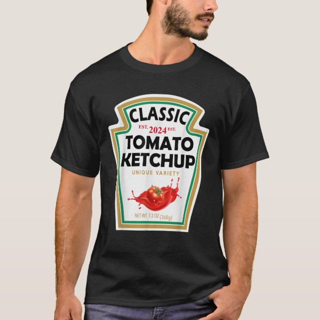 Red Ketchup DIY Halloween Costume Matching Group M T-Shirt (Front)