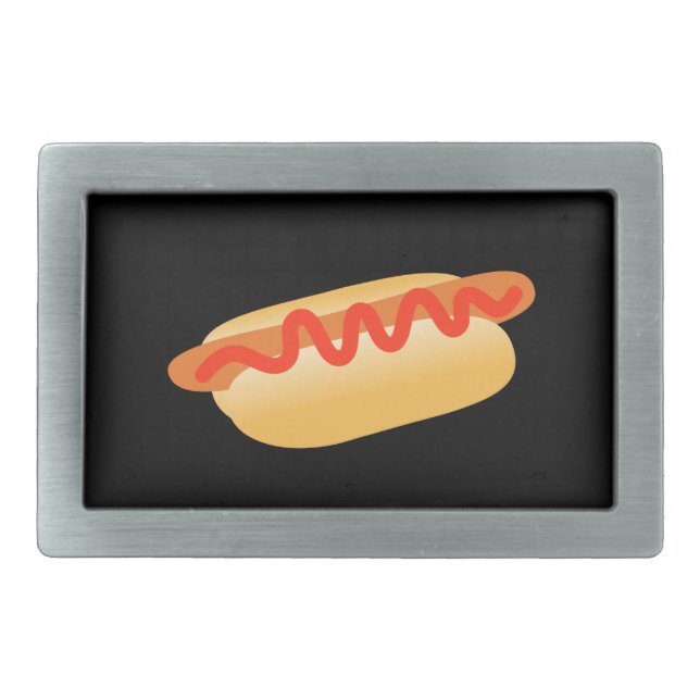 Red Ketchup Hot Dog Belt Buckle (Front)