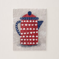 Red Kettle Jigsaw Puzzle - Coffee Tea