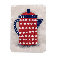 Red Kettle Refrigerator Magnet - Coffee Tea