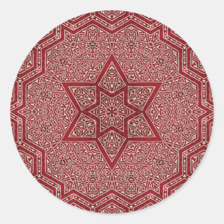 red khayameya classic round sticker