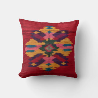 Red Kilim Rug Pillow: A Rich Blend of History Throw Pillow