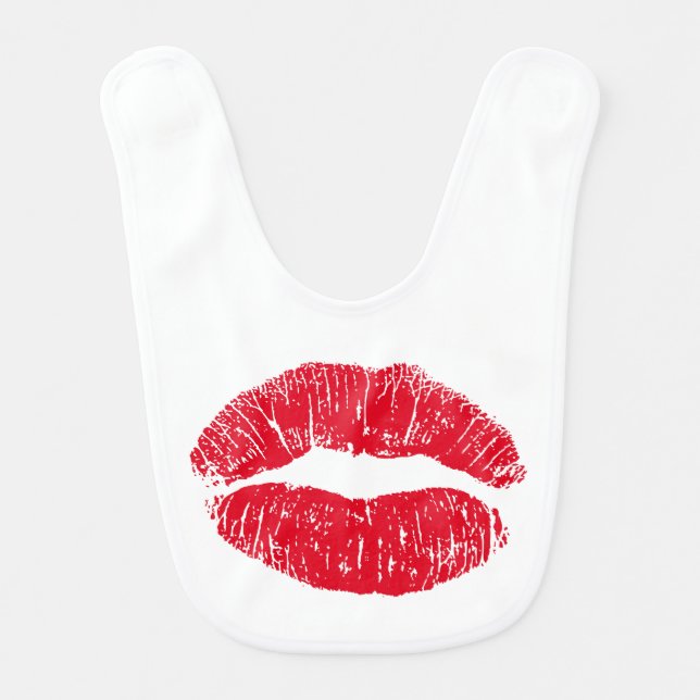 Red Kissing Lips Bib (Front)