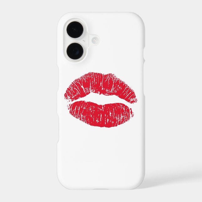 Red Kissing Lips Case-Mate iPhone Case (Back)