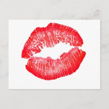 Red Kissing Lips Postcard by iroccamaro9 at Zazzle