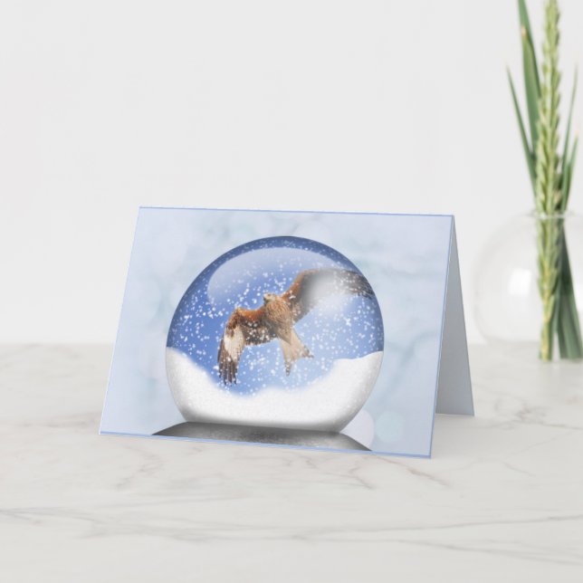 Red Kite in a Globe Card (Front)