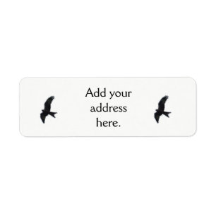 Red Kite Silhouette. Label